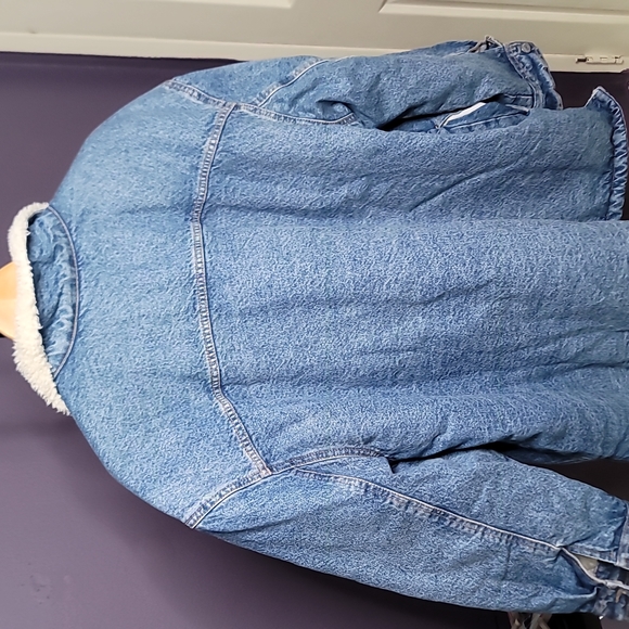 Old navy Sherpa-Lined Non-Stretch Jean Utility Shacket for Women XXL - Picture 4 of 8